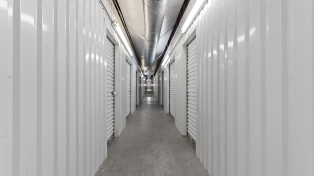 hallway of temperature-controlled storage units at Storage Depot in Wylie, TX